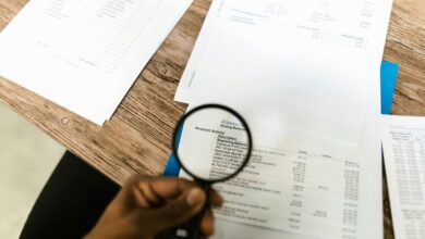 account numbers and names listed